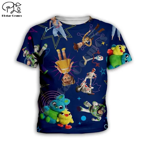 Детский комплект с 3d толстовкой с капюшоном Forky Ducky игрушка-кролик 4 collage pinrt, футболка, свитер для мальчиков, штаны с рисунком из мультфильма «Шериф Вуди», «Базз Лайтер» - Цвет: Kids  t shirts
