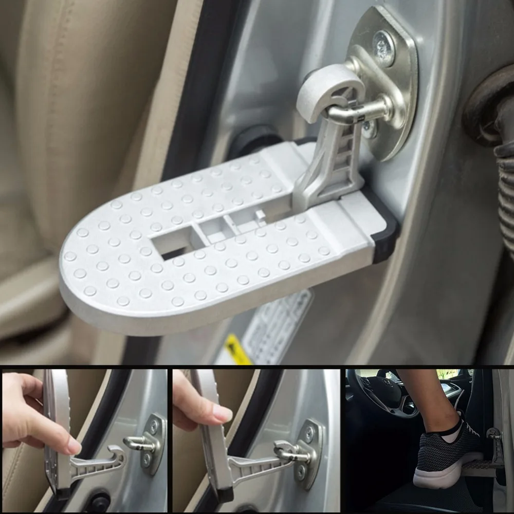 Comprar Coche puerta fácil acceso al coche en la azotea vehículo escalera plegable enganchado en pie clavijas pesados puerta en forma de U seguridad de coche SUV