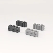 20 pcs moc Gpm 1*3 Parede de Tijolos de Construção DIY Iluminar Tijolos Compatíveis com Monta Partículas Minha Rua Da Cidade vista