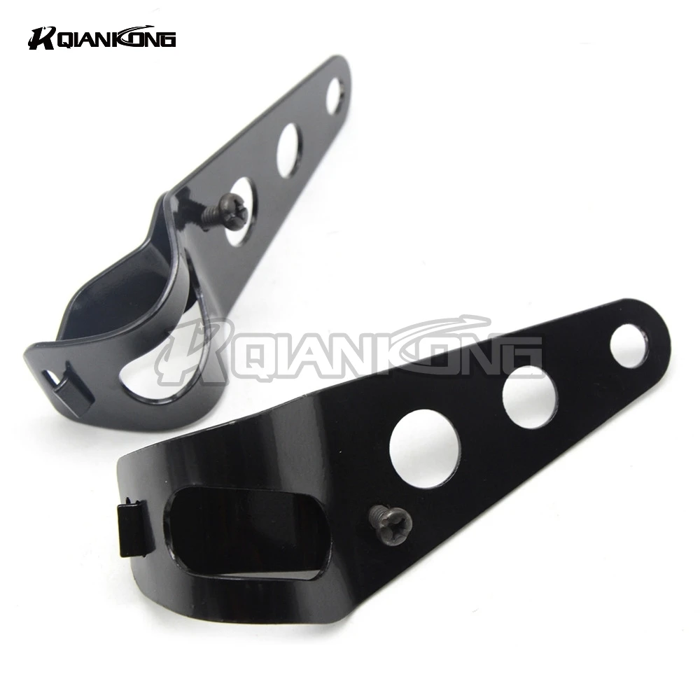 R QIANKONG 35-43mm Universal Motor Headlight braket Holder Steel Motorbike Fork For Honda Cruiser and chopper Shadow Valkyrie