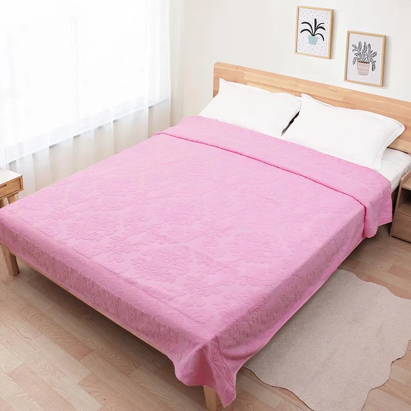 Дышащий хлопок термо пледы полотенца одеяло для кровати диван плед домашний декор мягкие дышащие удобные - Цвет: pink