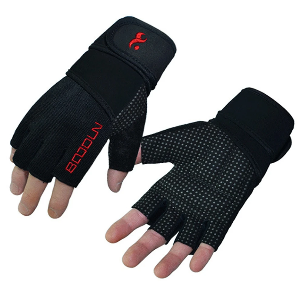 Men Women Sports Fitness Gloves Anti-slip Extended Wrist Half Finger Weight Lifting Body Building Training Dumbell Crossfit Glo Men Women Sports Fitness Gloves Anti-slip Extended Wrist Half Finger Weight Lifting Body Building Training Dumbell Crossfit Glo