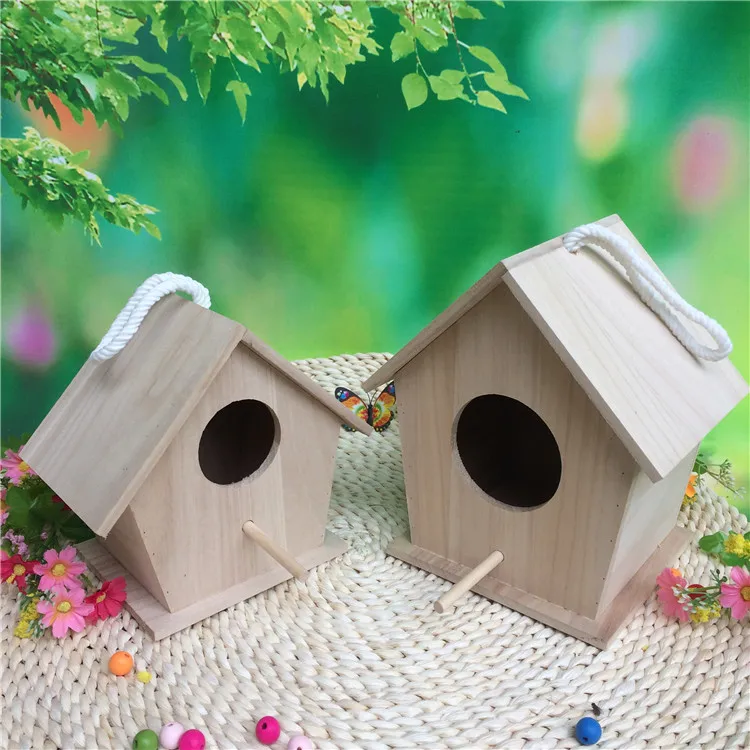 1-скворечник дерево попугай коробка для разведения Воробей пион птица Сюань Feng(Лея фенг), «Птичье гнездо» наружных карниз деревянный дом птица