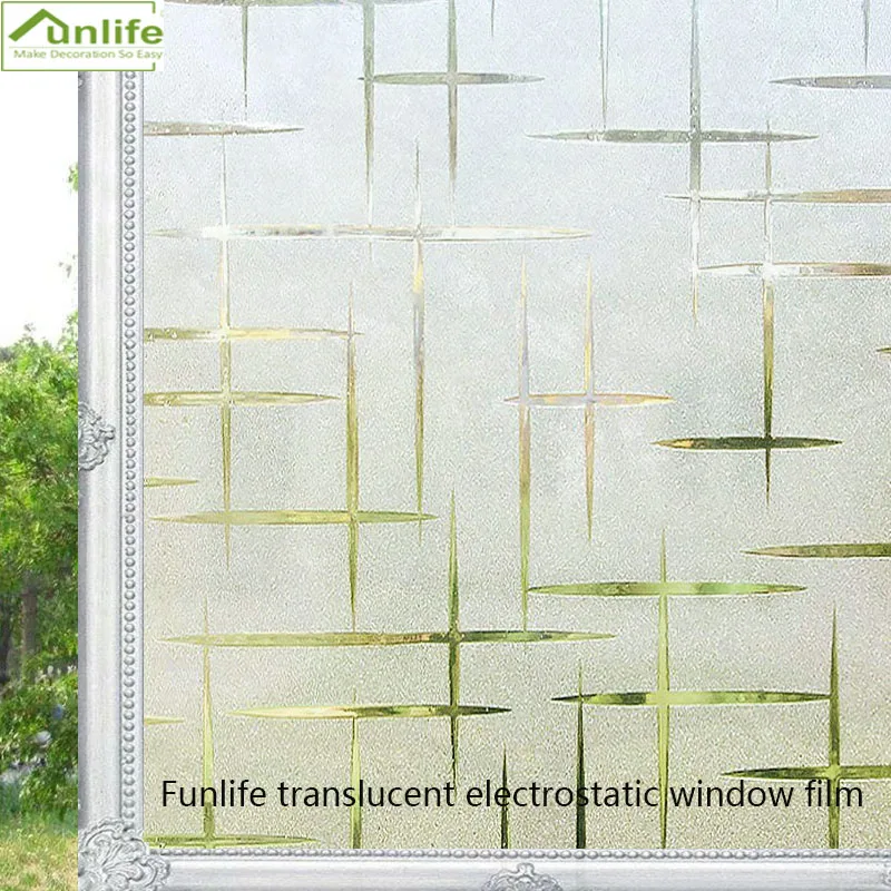 Funlife 30/45/60/75/90*200 см водонепроницаемые оконные пленки матовые не-клеевые
