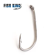 Рыболовные крючки FISH KING из высокоуглеродистой стали, 100 шт./лот, мягкая рыболовная приманка, джиг-голова, аксессуары для ловли карпа, набор рыболовных снастей