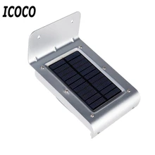 ICOCO светодиодный солнечный датчик света 16 Светодиодный s водонепроницаемый открытый беспроводной PIR датчик движения настенный светильник супер яркая индукция человеческого тела
