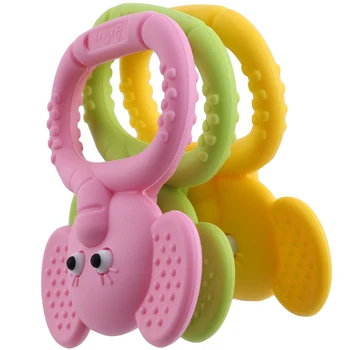 

Creative Lovely Cartoon Silicone Teether 1Pc Animal Shaped Baby Teething Nursing Beech Teether Baby Girl DIY Pendant Toy