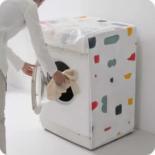 Дешевый чехол для стиральной машины, водонепроницаемый солнцезащитный чехол с цветочным принтом для автоматической полуавтоматической защиты стиральной машины