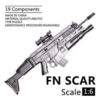 

1/6 Scale FN SCAR SOF Combat Rifle Model Assembly Puzzles Building Bricks Gun Weapon Fit 12" Action Figure