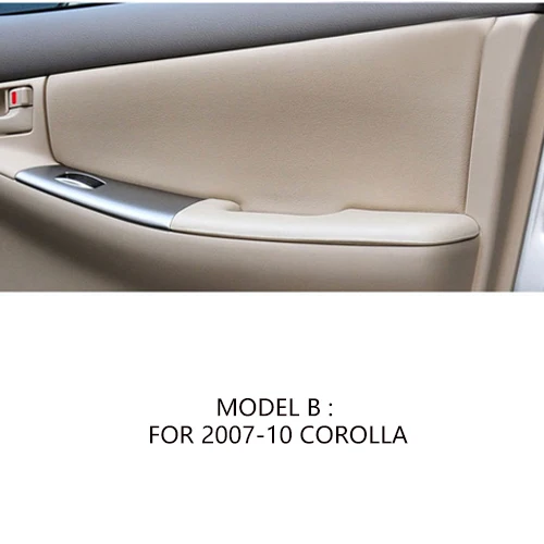 2pcs Microfiber Leather Interior Car Door Panel Covers Protective Trim