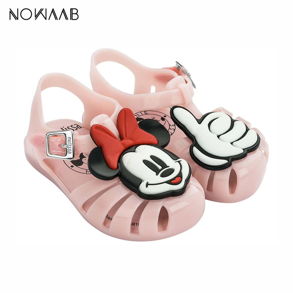 

Mini Melissa Aranha + Mickey And Friends 2019 NEW Girl Sandals Kids Summer Sandals Melissa Children Sandals Beach Shoes Non-slip