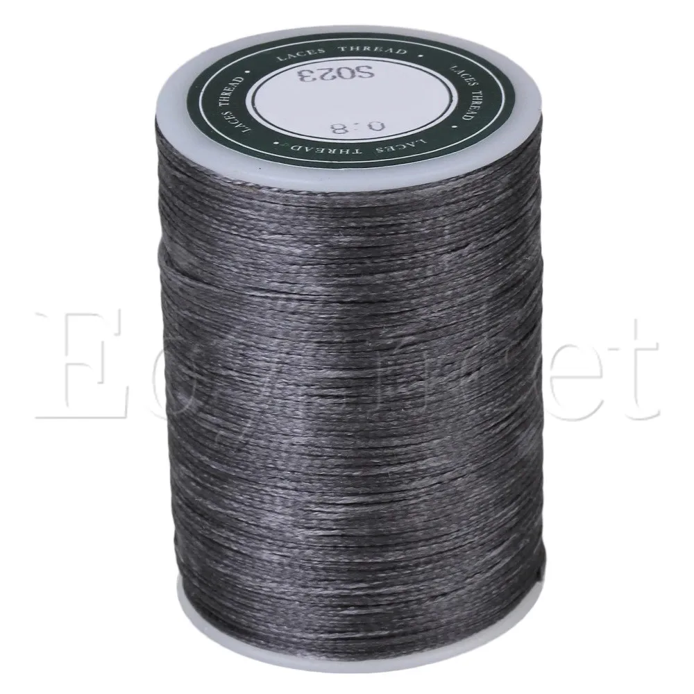 

78M 0.8MM Stitching Flat Waxed Polyester Cord Leather Sewing Thread Grey