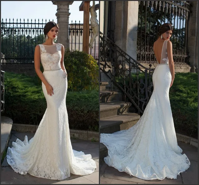 Elegant Backless Wedding Dresses