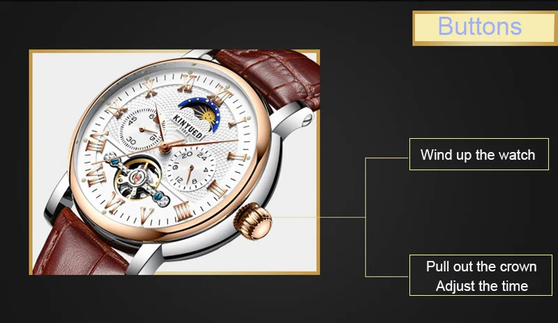 003KINYUED Top Brand Luxury Mechanical Watches for Men Moon Phase Automatic Watch Tourbillon Skeleton Sports Clock Steampunk Watchs (7)
