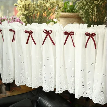 

Coffee Short Curtain Rustic Cotton Small Kitchen Curtain Rod Pocket Finished Short Curtain Flower Cafe Door Curtains DL-DS011&20
