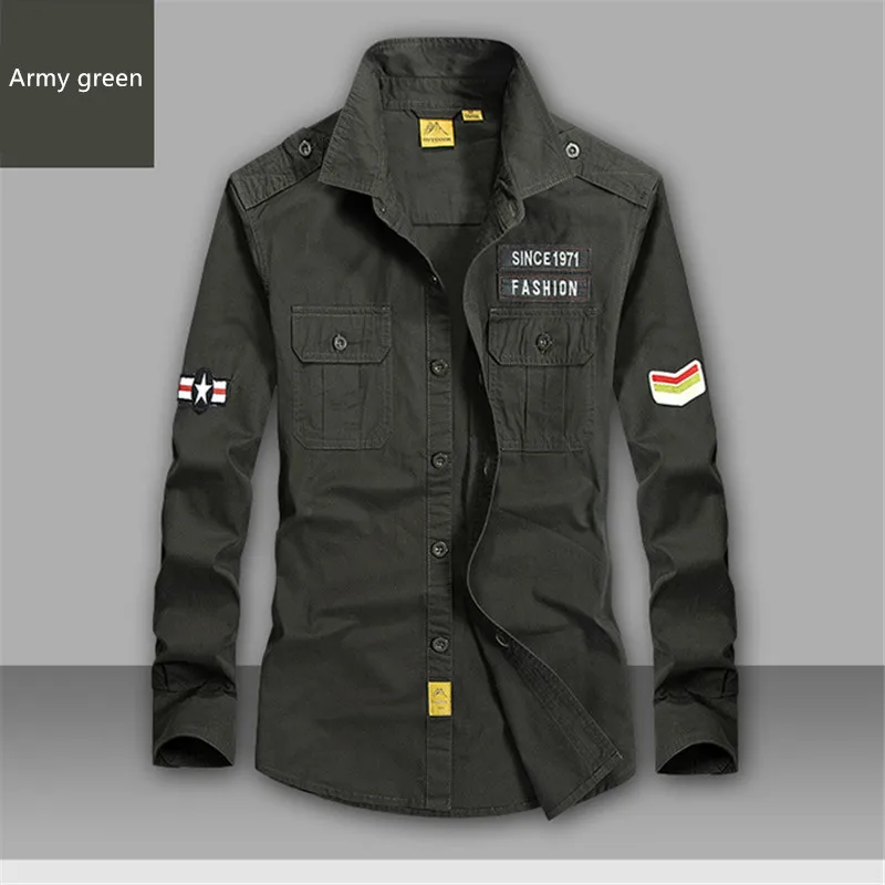 Genuine nianjeep men's fashion casual long sleeved shirt