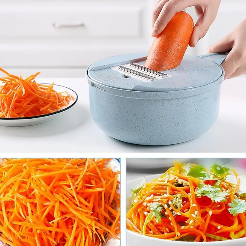 Горячая многофункциональные Слайсеры и овощерезка для фруктов с Яйцерезка ситечко для моркови картофеля Onio