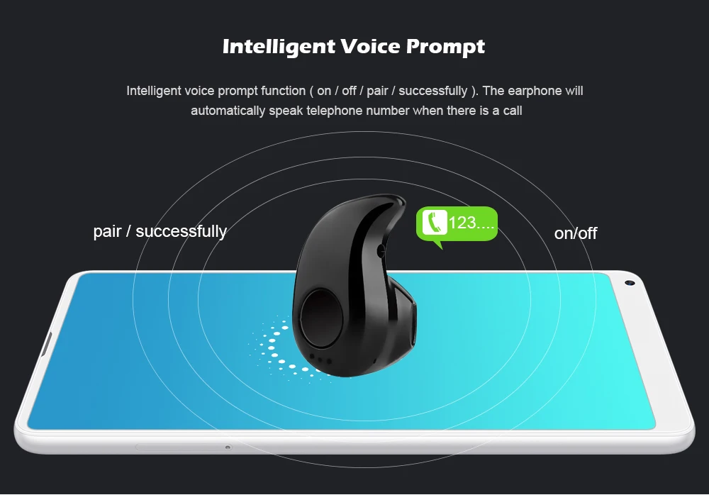 S530 Mini Wireless Bluetooth Earbuds Invisible Earphone with Microphone