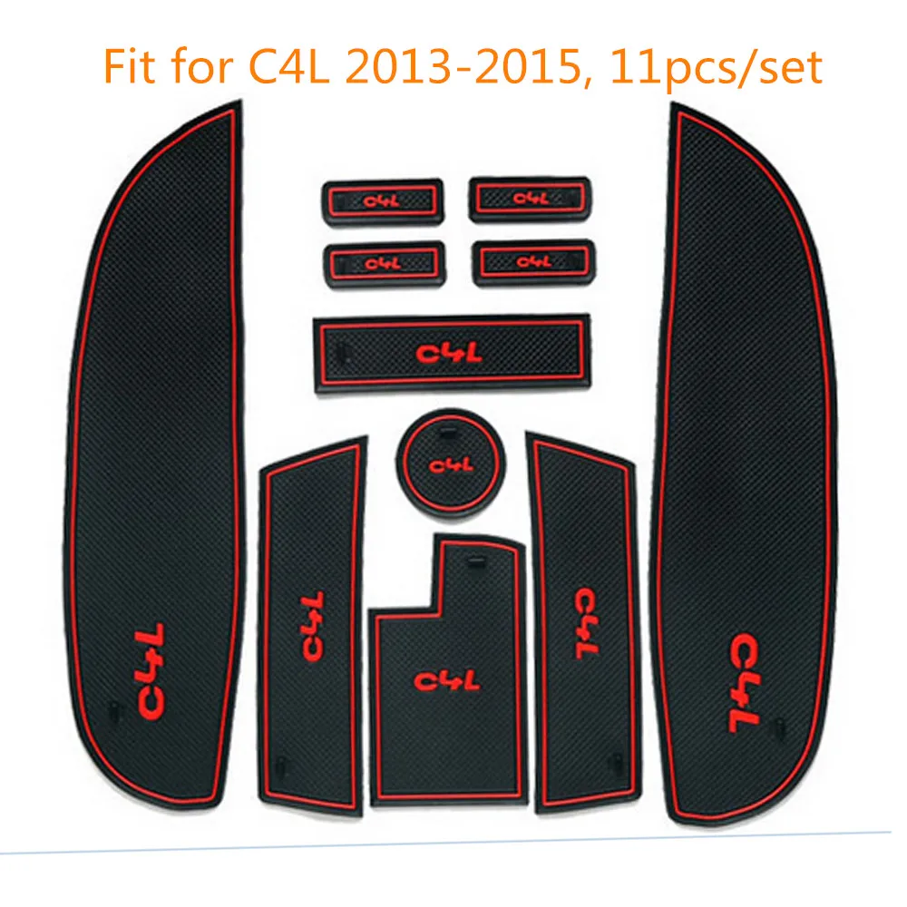Car Anti Slip Mats 11pcs Cars Door Slot Groove Mat Interior Cup Cushion
