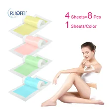 4 листа = 8 шт. Эпилятор с двойной стороной восковая ленточная бумага патч панель воском для лица/ног тела/бикини/подмышек