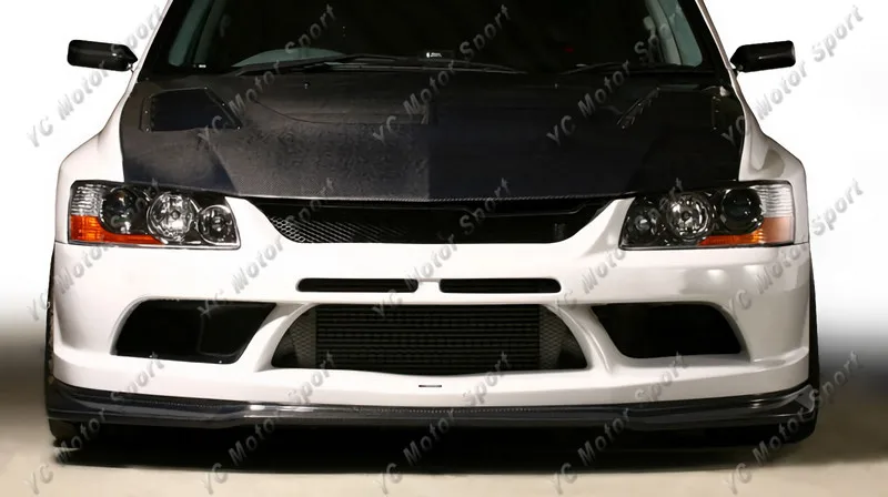 2004-2007 Mitsubishi Lancer Evolution 8 9 VIII IX Varis 09' Ver Style Front Bumper with Front Lip & Diffuser FRP (57)