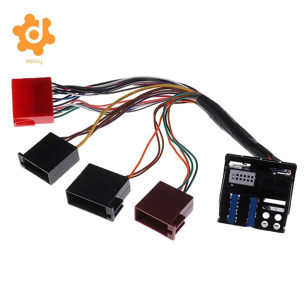 Car Audio Adapter Mini ISO Wire Harness Cable for Volkswagen Audi Navigation
