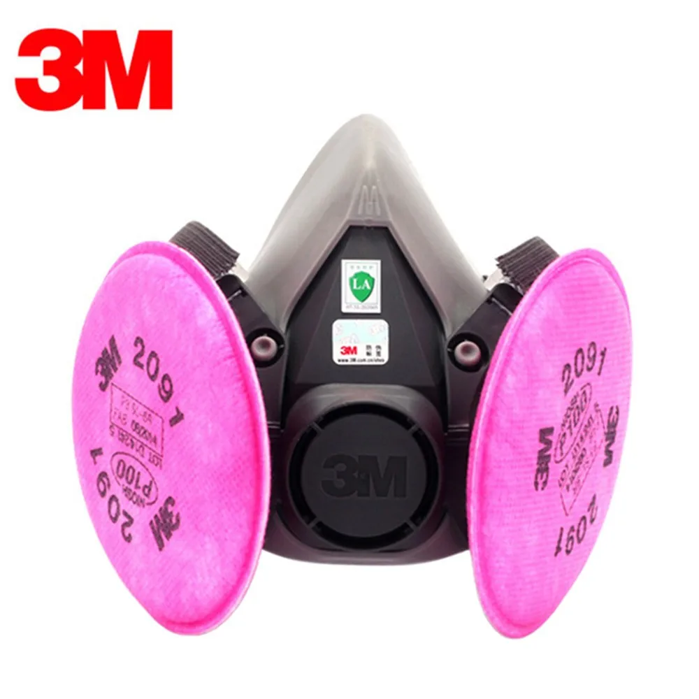 3M 6200 2091 Пылезащитная маска для распыления сварного шва с двойным активированным воздушным фильтром промышленные пыленепроницаемые клапаны охлаждающего потока защитный респиратор