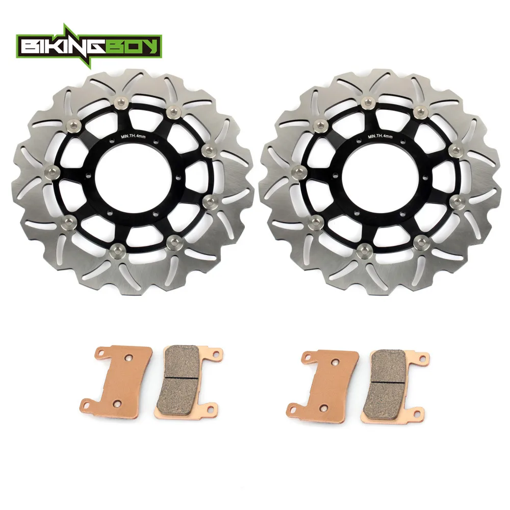 BIKINGBOY для Honda CBR 600 F F4i SuperSport F4 01 02 03 04 05 06 передние тормозные диски роторы + колодки