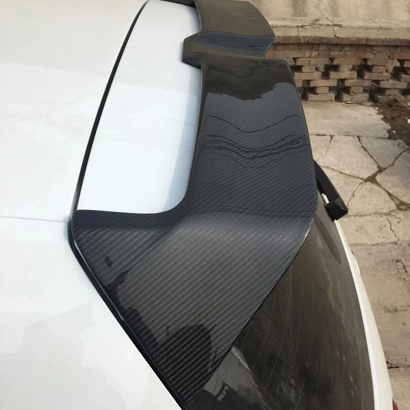 

high quality carbon fiber for 2013 to 2017 Volkswagen VW Golf 7 R GTI spoiler rear window roof black color spoiler Golf 7 R GTI