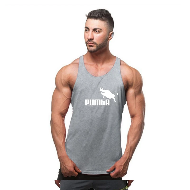 

Sleeveless Gym Men Running Summer Vest Cotton Breathable Mens Tank Top Gym Workout Fitness Sport