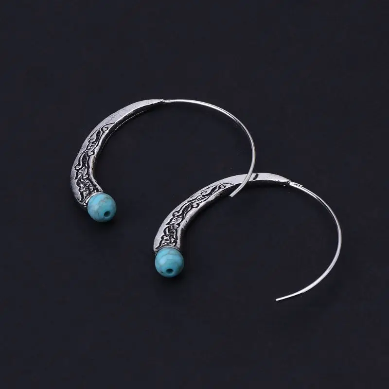 

Hoops Boho Earrings Vintage Tibetan Gypsy Indian Bollywood Ethnic Earrings Women