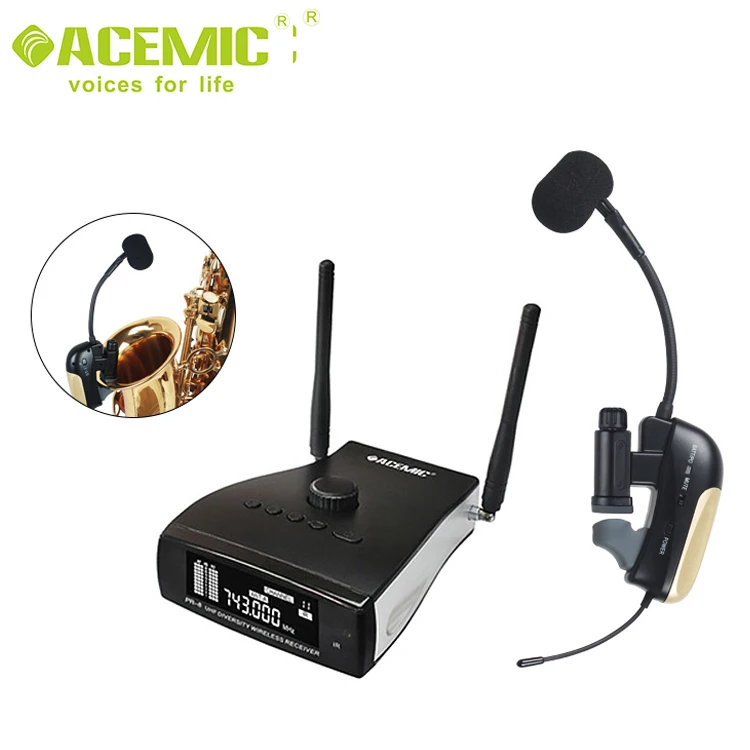 

ACEMIC PR-8/ST-1 saxophone wireless microphone system musical instrument condenser microphone for saxophone trumpet