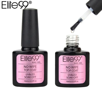 

Elite99 Top Coat Gel 10ml Soak Off No Wipe Top Coat UV LED Seal Gel Nail Polish Long Lasting Top Gel Polish for Nail Art Design