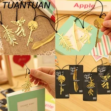 TUANTUAN 4 шт. Statioenry Мини милый Kawaii позолоченный металл закрепить зажим для бумаги античный пирсинг для пупка закладки