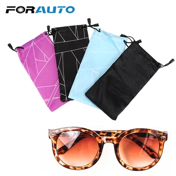 

FORAUTO Car Glasses Bag Soft Cloth Sunglasses Box Stowing Tidying Waterproof Dustproof Eyewear Accessories Eyeglasses Pouch