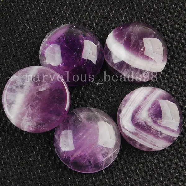 

Free shipping 16mm Natural Purple Crystal Gem Oval Cabochon CAB 5PCS Jewelry MC2991