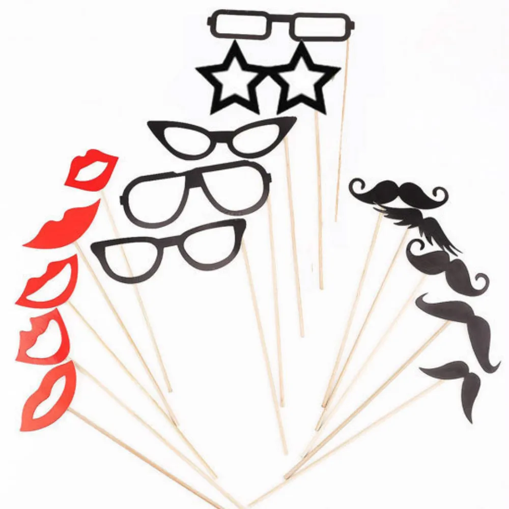 15PCS Photo Booth Props Party Decoration Mask Mustache Lips Glasses Stick for Fun Favor photobooth wedding brithday party favors 15PCS Photo Booth Props Party Decoration Mask Mustache Lips Glasses Stick for Fun Favor photobooth wedding brithday party favors