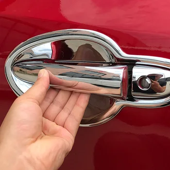 

For Yaris Sedan 2019 ABS Chrome Car door protector Handle Decoration Cover Trim car styling accessories 8Pcs
