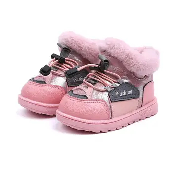 

New Girl Boy Snow Boots 2019 Winter For Kids Comfort Thick Antislip Short Boots Fashion Children Cotton-padded Shoes