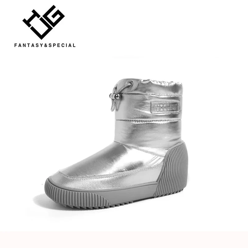 

IGU Snow Boots Women Genuine Real Leather Non-slip Warm Velvet Girls Ankle Boots Thickened Boots For Females Botines Mujer 2018