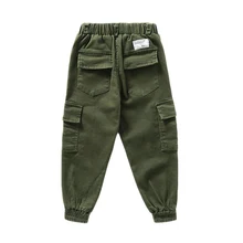 Детские штаны для мальчиков; брюки; детские брюки для мальчиков в армейском стиле; повседневные хлопковые длинные брюки; брюки-карго для мальчиков; Модная одежда для мальчиков