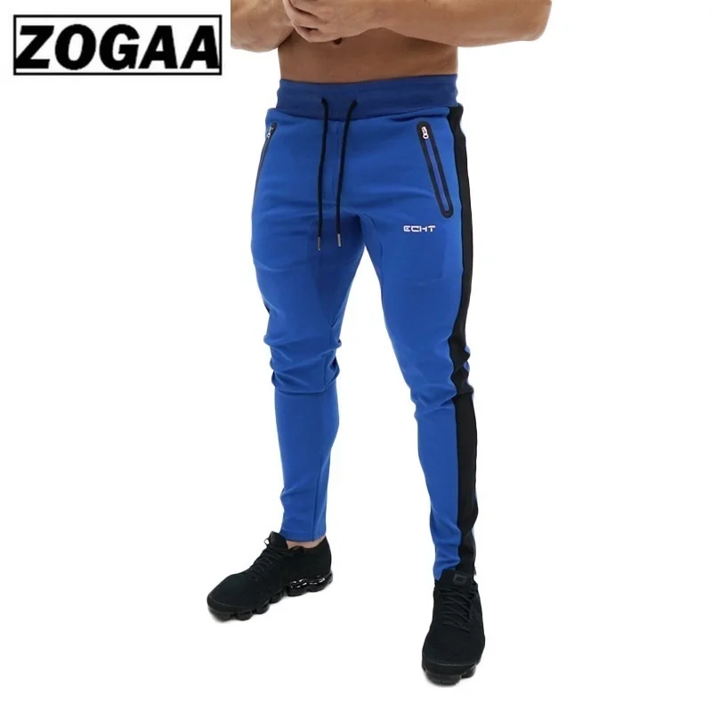 ZOGAA New Mens Fitness Pants Full Length Casual Slim Running Training Trousers Sport Sweatpants Men Joggers
