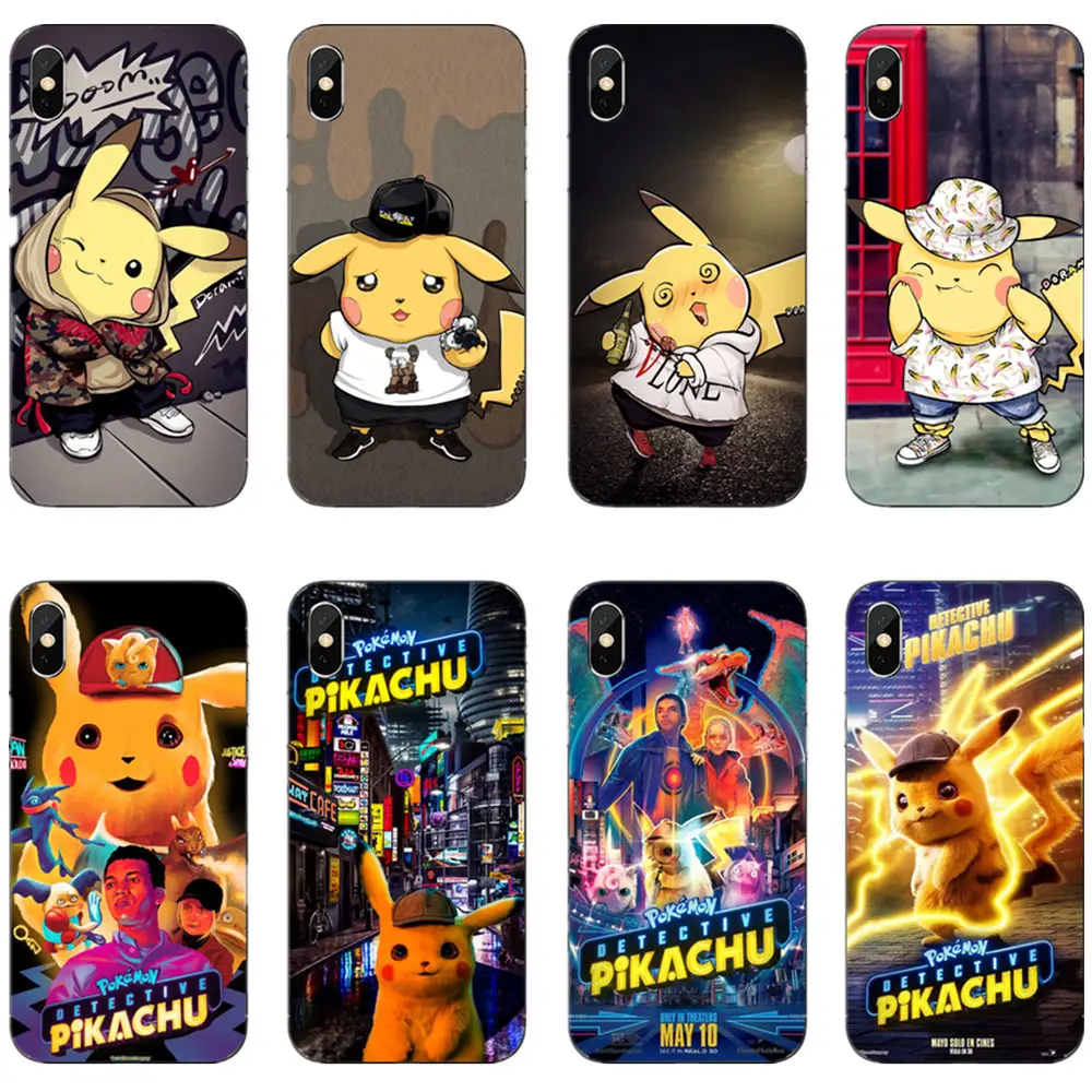 

Funny cartoon animated Pokemons Pikachus soft silicone print cover phone case for iPhone MAX XR XS X10 5 S SE 6 6S 7 8 6Plus