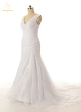 Bealegantom 2018 Newest Luxury White Mermaid Wedding Dresses Beaded Bridal Gowns Robe De Mariee Vestido De Novia QA1403