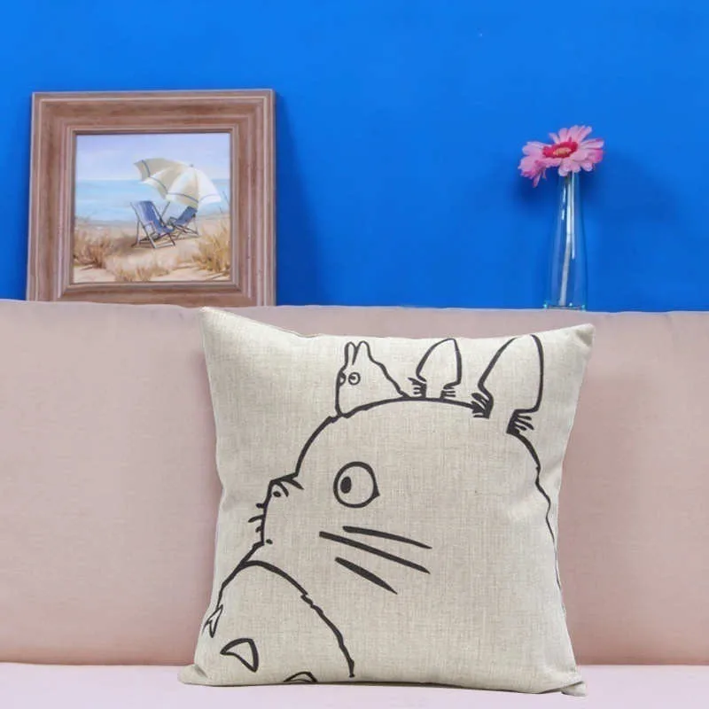 Totoro With Mei Pillow Cover
