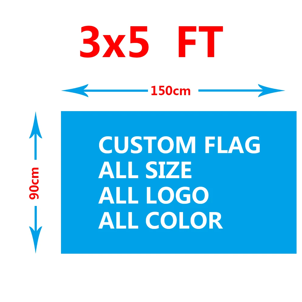 

Custom flag 150X90cm (3x5FT) COOL gift banner with 2 grommet one side flag