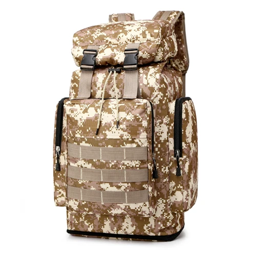 60L/70L большой Ёмкость военно-тактическая сумка рюкзак Пеший Туризм Кемпинг Рыбалка Охота рюкзак спортивные сумки Открытый Рюкзак - Цвет: Desert Digital