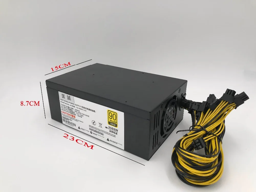 Спот! S7 S9 L3 + 12V 2000W PSU 6 шт BTC Шахтерская машина сервер майнинговая плата источник