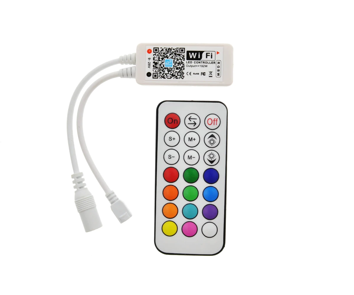 Wifi RGB/RGBW светодиодный контроллер Мини DC12V с RF 21Key/IR 24Key пульт дистанционного управления для RGB/RGBW/RGBWW светодиодные ленты