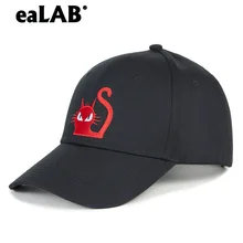 EaLAB/Черная Мужская Бейсболка, Мужская Бейсболка, Мужская кепка для папы, Повседневная Кепка с простой Красной кошкой, вышивка, походная велосипедная Спортивная Кепка